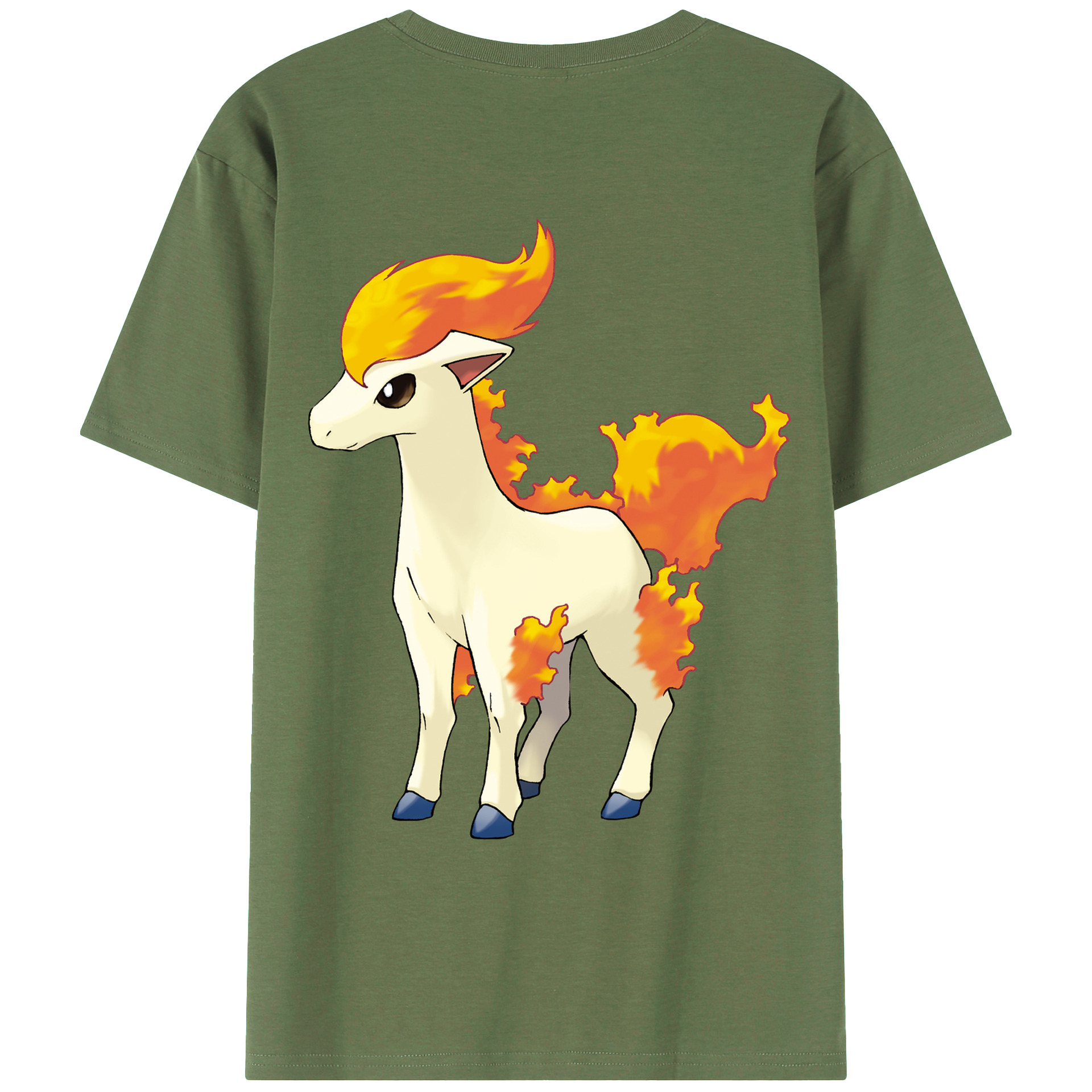 （画像用） ポケットモンスター Pokémon 綿100％ メンズ半袖Tシャツ（バックプリント） 通気性